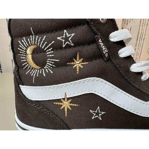 Vans Womens Filmore Hi Embroidery Celestial Size 8.5 Skate 90s Sun Moon Retro - Picture 2 of 15